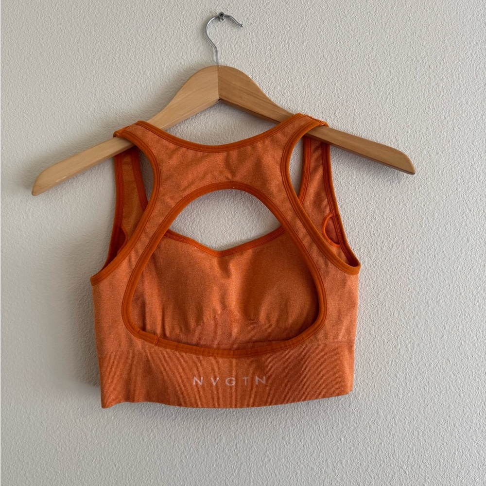 5/$55 !! 🔥 NVGTN Vibrant Orange Sports Bra - Picture 3 of 3